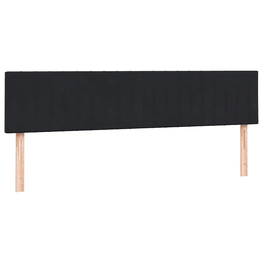 Sommier à lattes de lit avec matelas noir 180x220 cm velours - 7