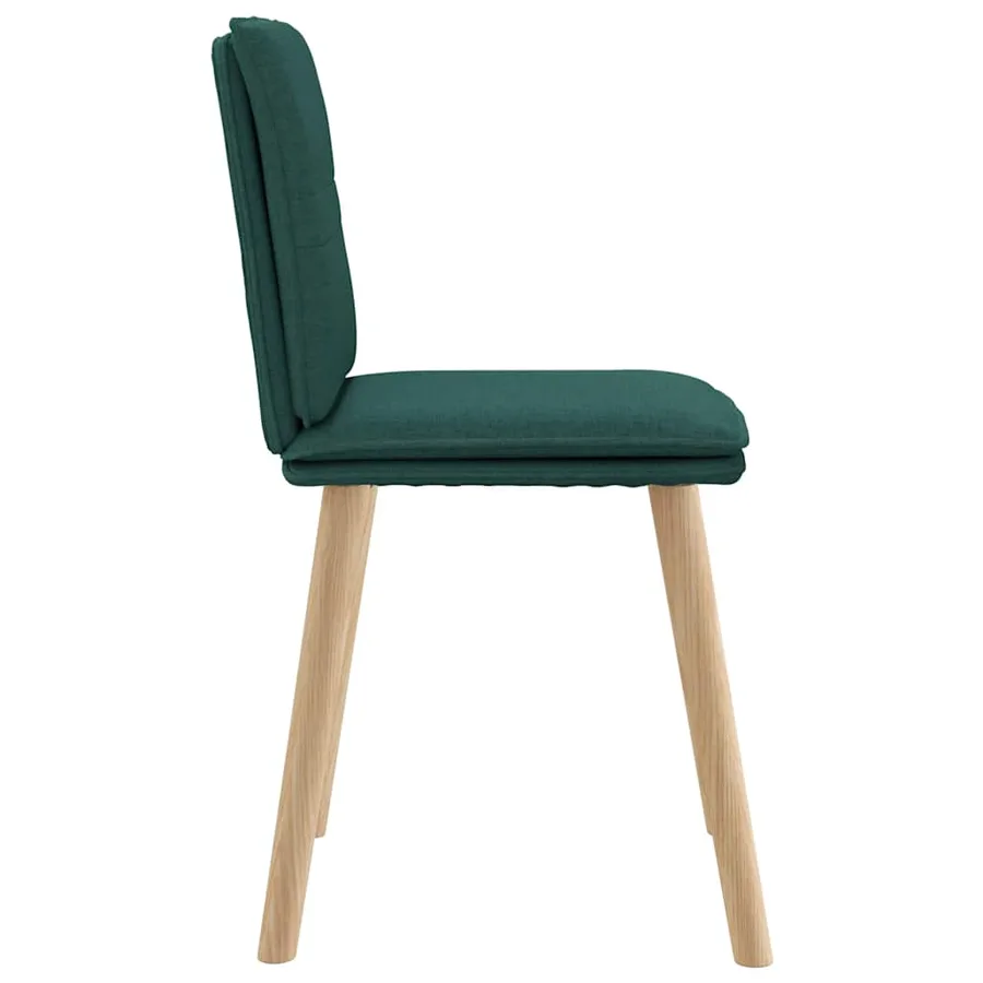 Chaises à manger lot de 6 vert foncé tissu - 5