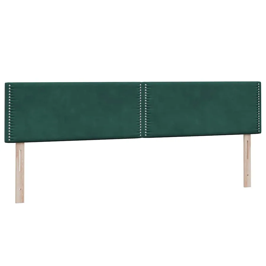 Sommier à lattes de lit et matelas vert foncé 200x220cm velours - 6