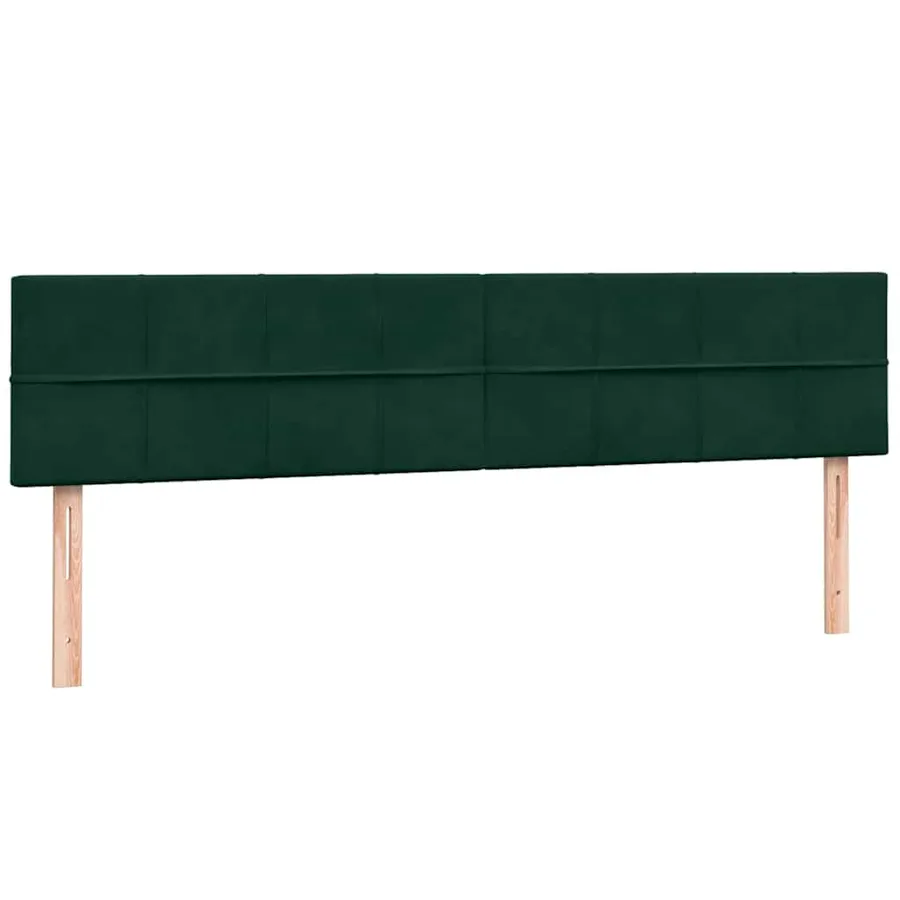 Sommier à lattes de lit et matelas vert foncé 200x220cm velours - 7