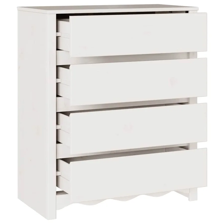 Commode Drammen Blanc 76,5 x 40 x 91 cm Bois de pin massif - 5