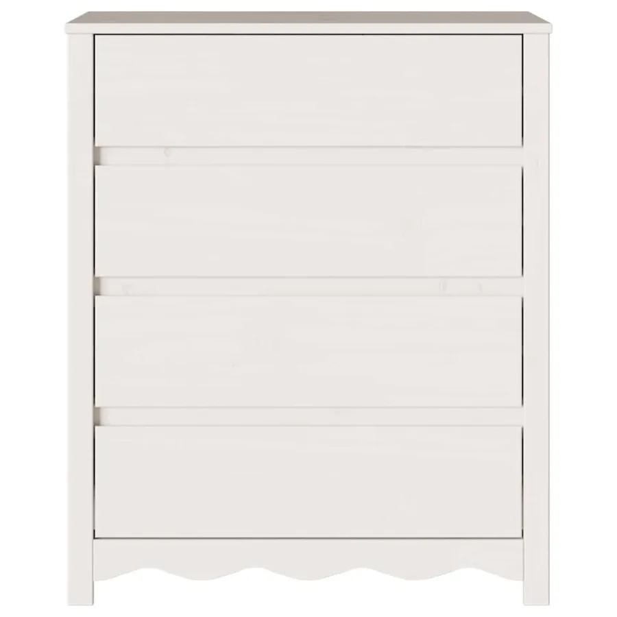 Commode Drammen Blanc 76,5 x 40 x 91 cm Bois de pin massif - 7