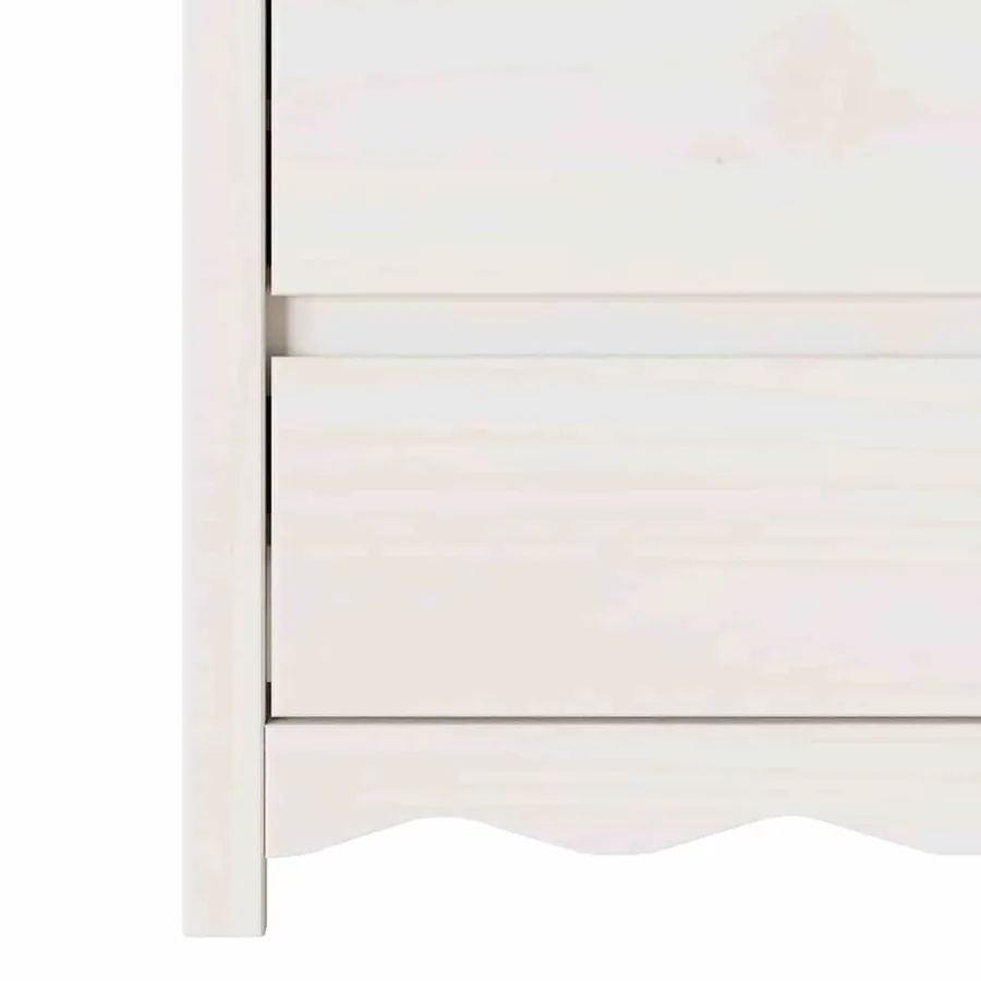 Commode Drammen Blanc 76,5 x 40 x 91 cm Bois de pin massif - 8