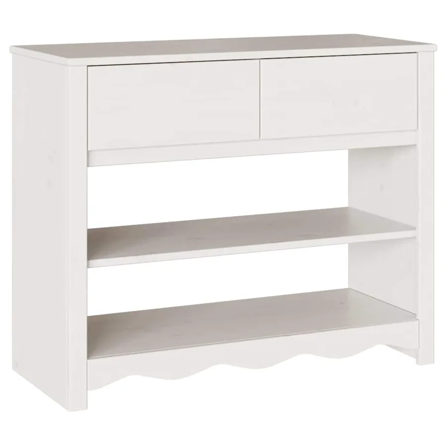 Table console avec tiroir Drammen Blanc 89,5 x 37 x 73 cm - 2
