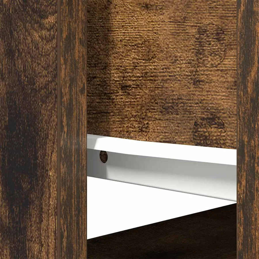 Table console avec tiroirs chêne fumé 85,5x38,5x74,5 cm - 10