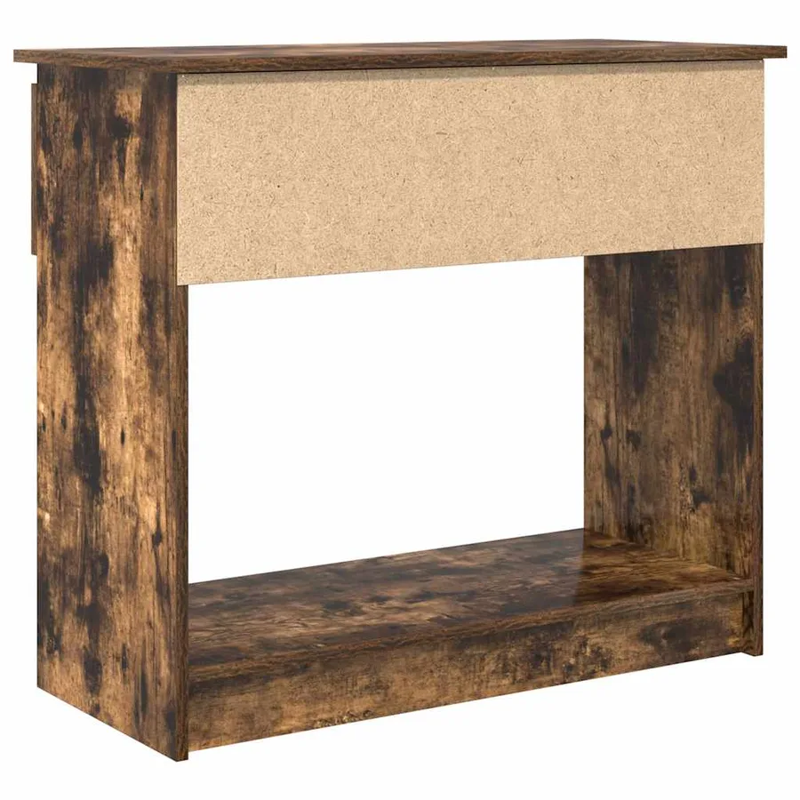 Table console avec tiroirs chêne fumé 85,5x38,5x74,5 cm - 8
