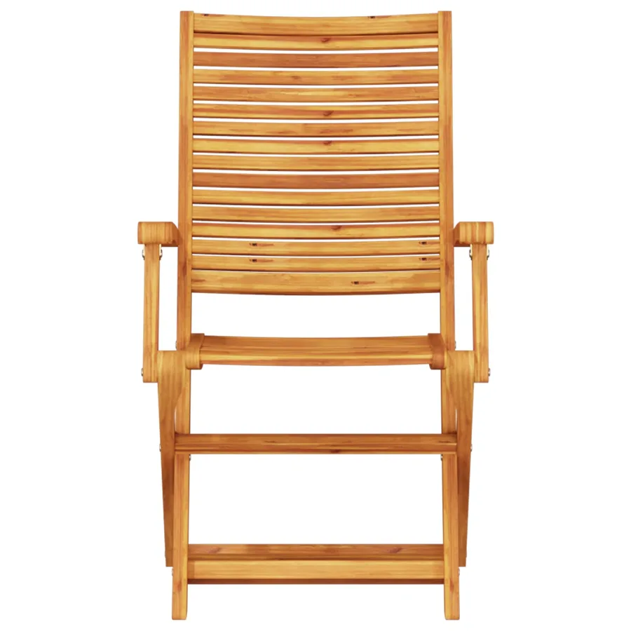 Ensemble bistro pliant 3 pcs Marron Bois d'Acacia Massif - 6