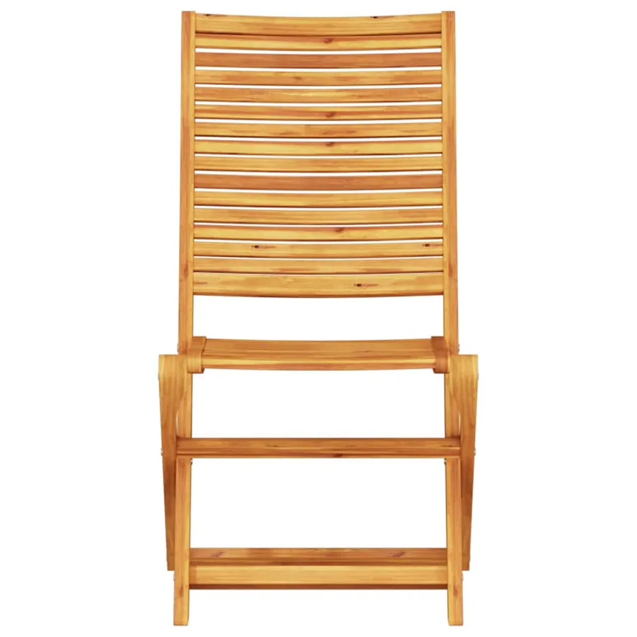 Ensemble bistro pliant 3 pcs Marron Bois d'Acacia Massif - 11