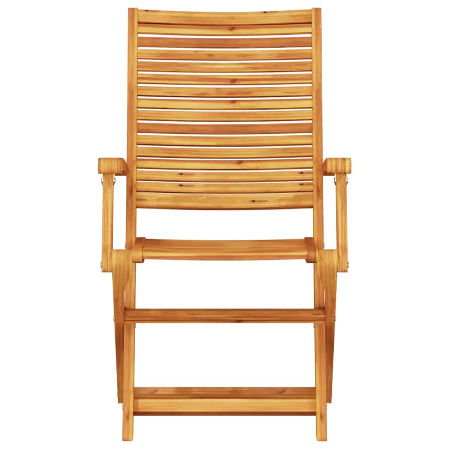 Ensemble bistro pliant 3 pcs Marron Bois d'Acacia Massif - 9