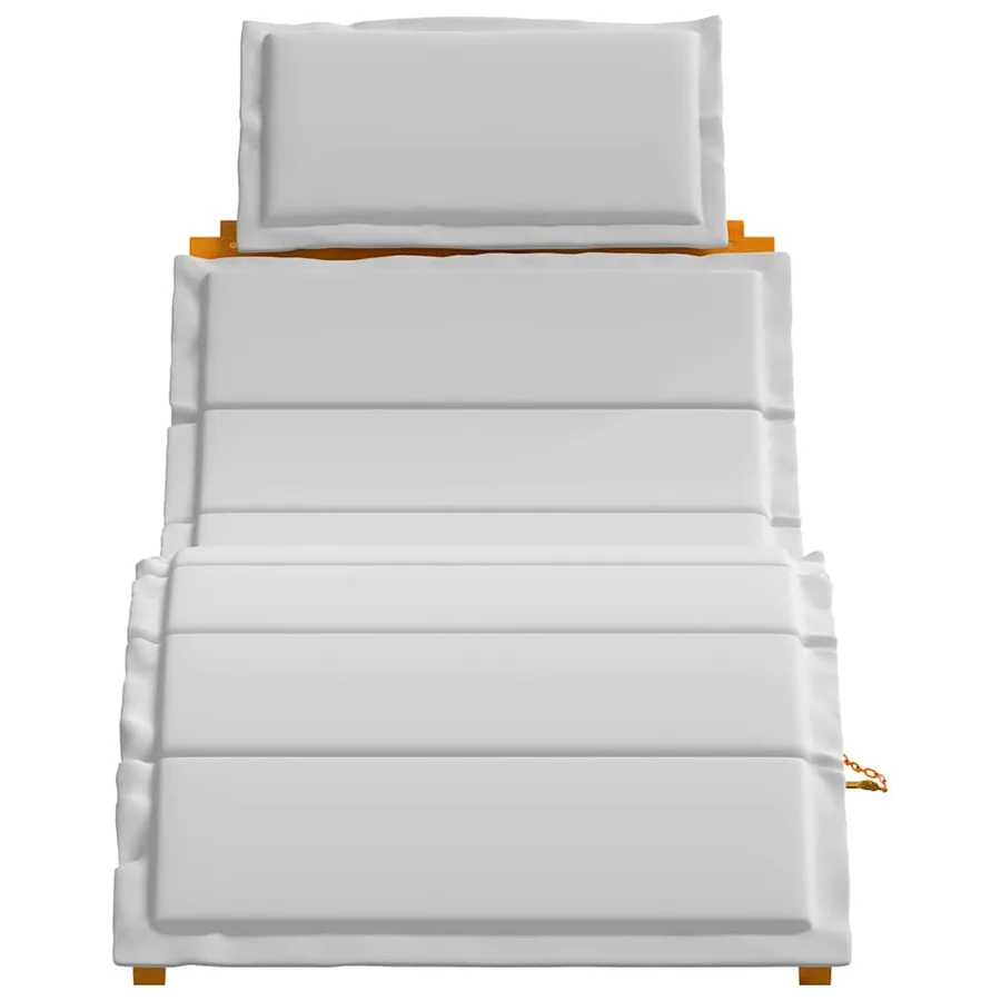 Transat avec coussin 2 pcs Gris clair Bois d'Acacia Massif - 6