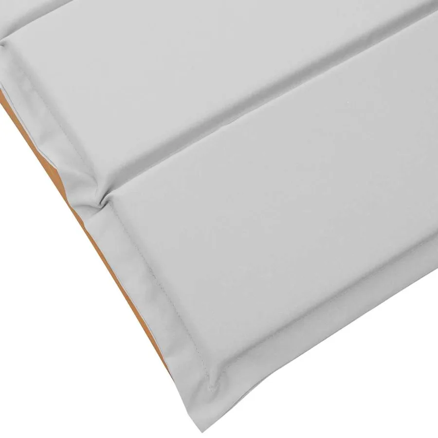 Transat avec coussin 2 pcs Gris clair Bois d'Acacia Massif - 9