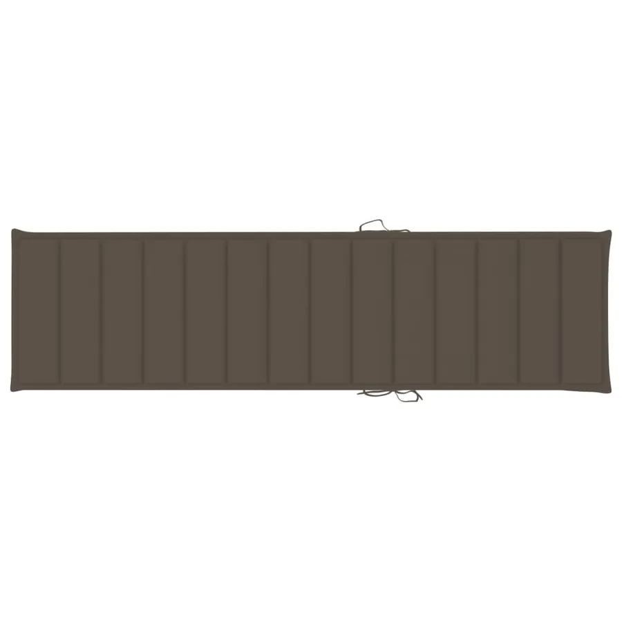 Chaise longue avec table et coussin Bois de teck solide - 13