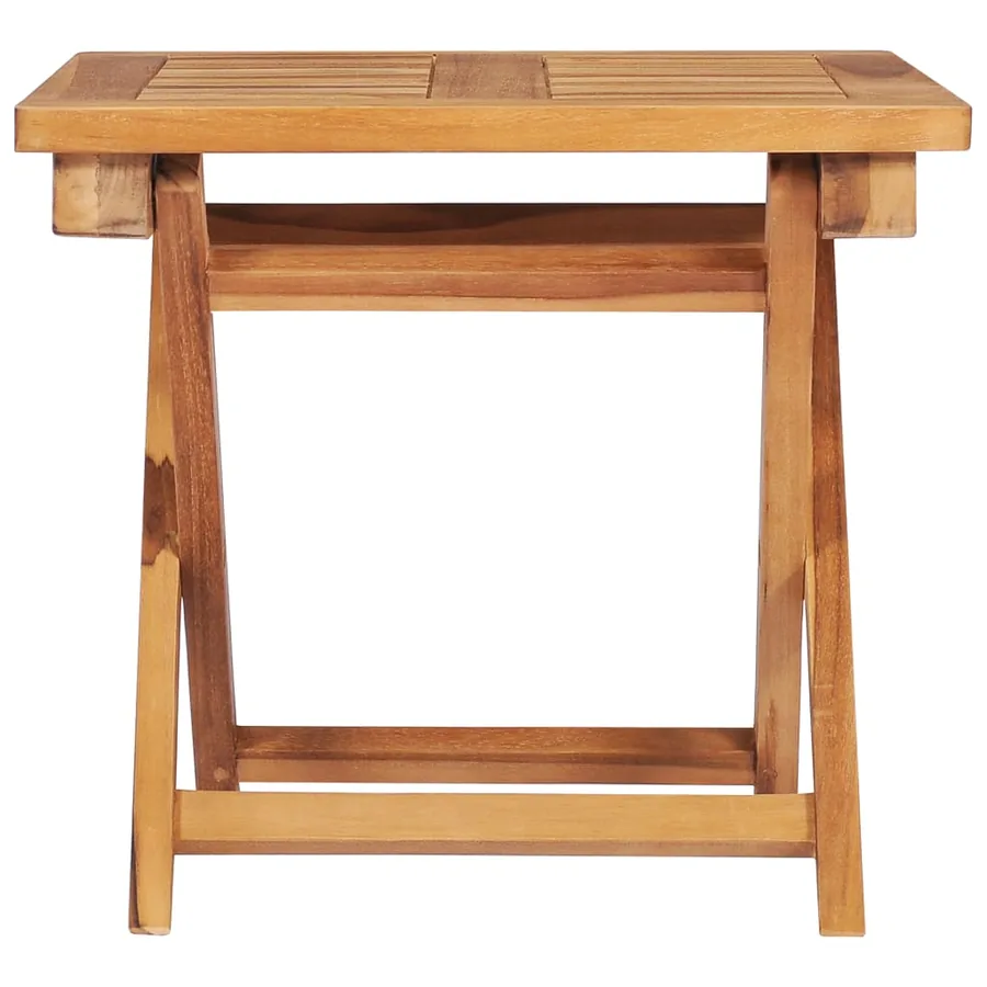 Chaise longue avec table et coussin Bois de teck solide - 16