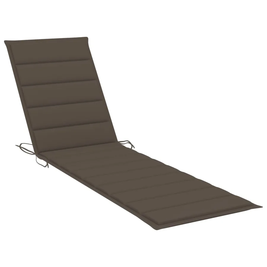 Chaise longue avec table et coussin Bois de teck solide - 7