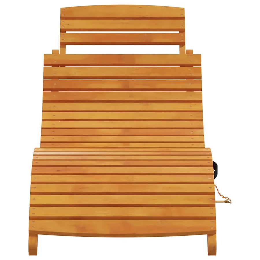 Transat 2 pcs Marron 55 x 184 x 64cm Bois d'Acacia Massif - 5