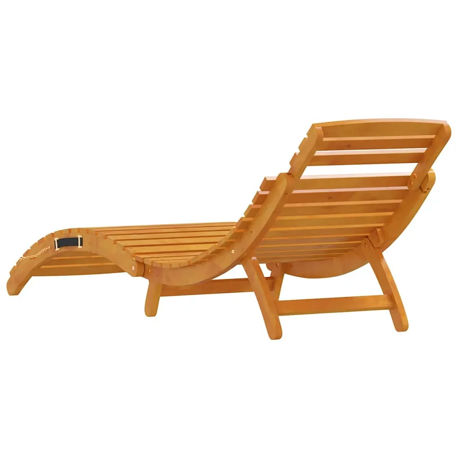 Transat 2 pcs Marron 55 x 184 x 64cm Bois d'Acacia Massif - 7