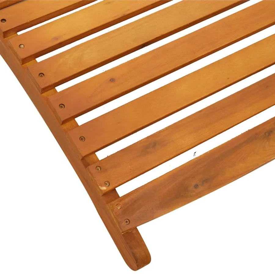 Transat 2 pcs Marron 55 x 184 x 64cm Bois d'Acacia Massif - 9