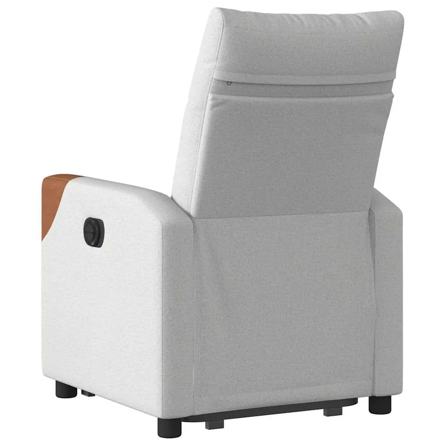 Fauteuil inclinable électrique gris nuage tissu - 7