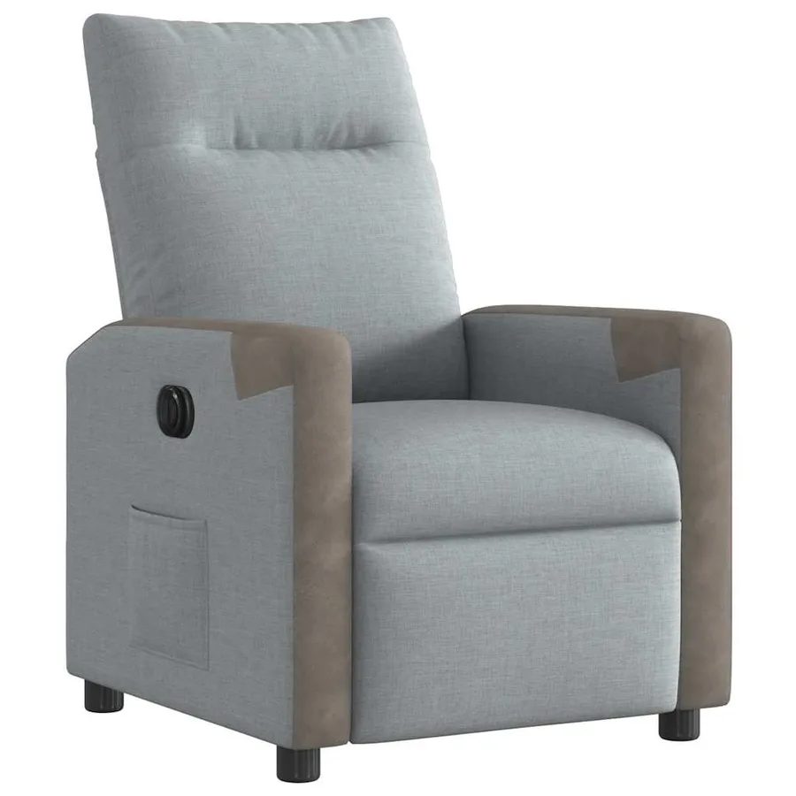 Fauteuil inclinable électrique Gris clair Tissu - 5