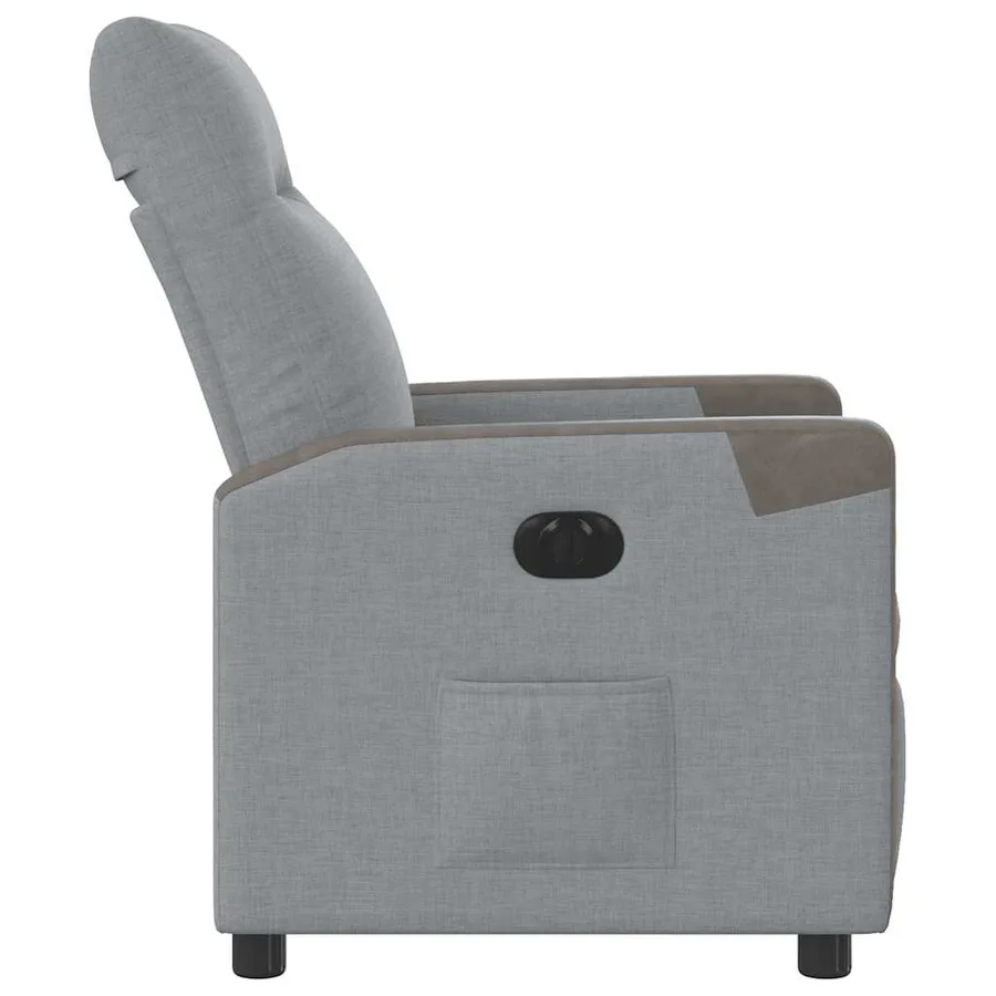 Fauteuil inclinable électrique Gris clair Tissu - 6