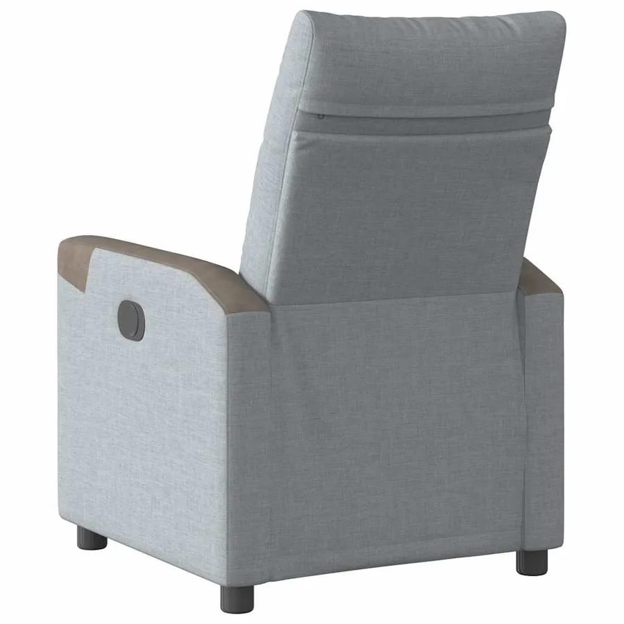 Fauteuil inclinable électrique Gris clair Tissu - 7