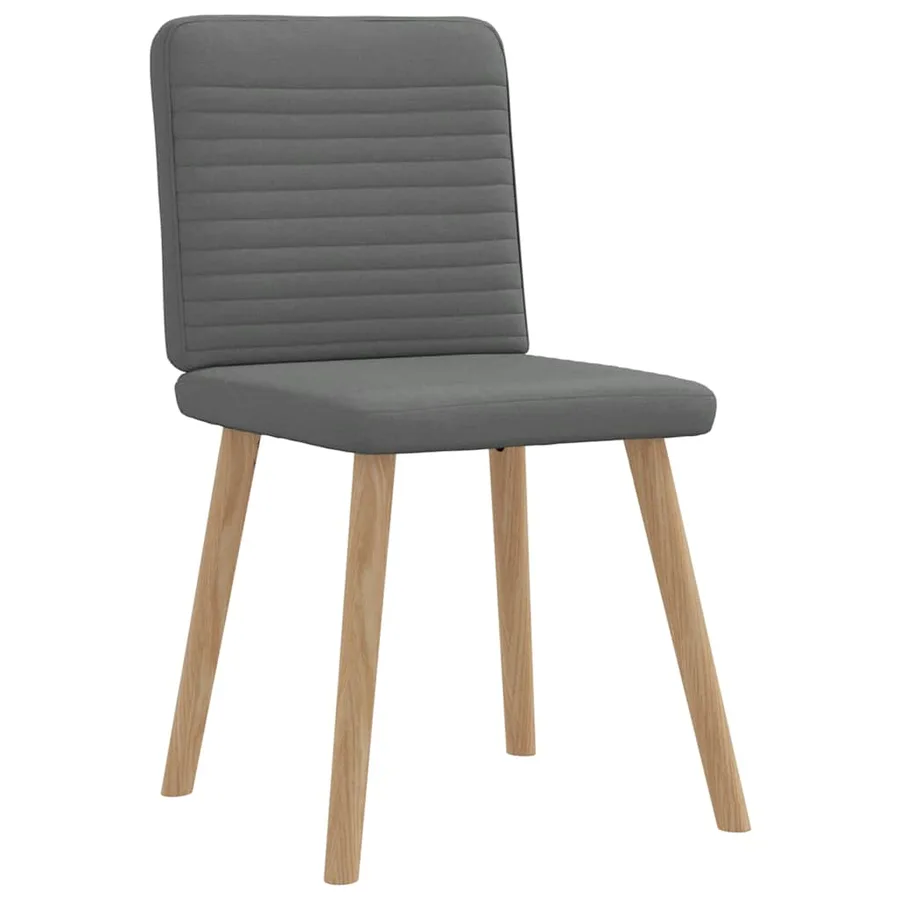 Chaises à manger lot de 4 gris foncé tissu - 3