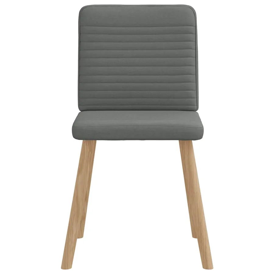 Chaises à manger lot de 4 gris foncé tissu - 4