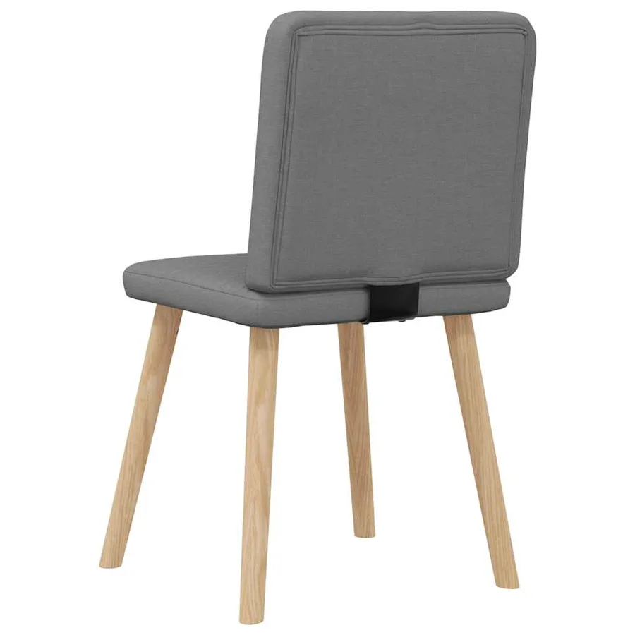 Chaises à manger lot de 4 gris foncé tissu - 6