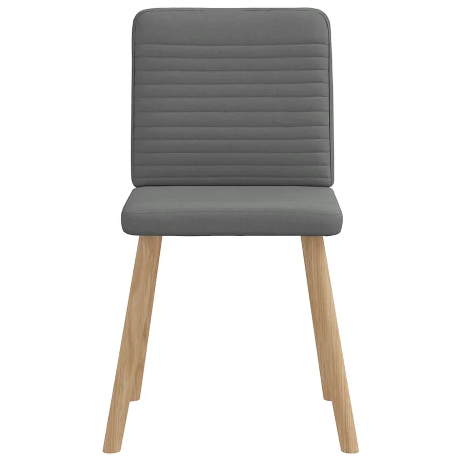 Chaises à manger lot de 6 gris foncé tissu - 4