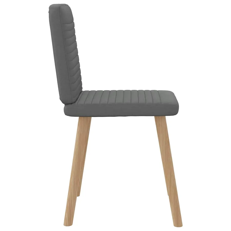 Chaises à manger lot de 6 gris foncé tissu - 5
