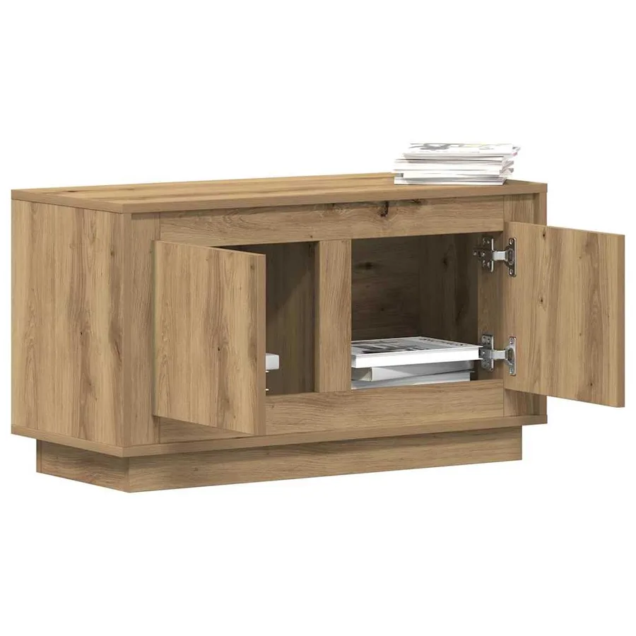 Meuble TV 80 x 35 x 45 cm chêne artisanal Bois d'ingénierie - 3