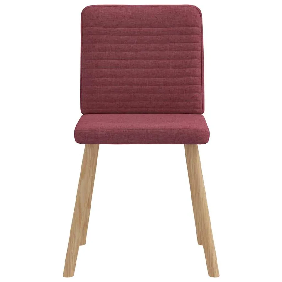 Chaises à manger lot de 4 rouge bordeaux tissu - 4