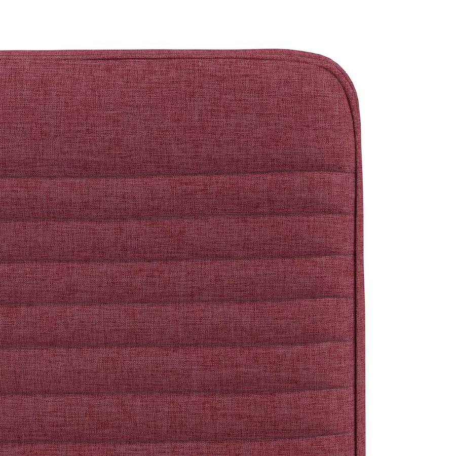 Chaises à manger lot de 6 rouge bordeaux tissu - 7