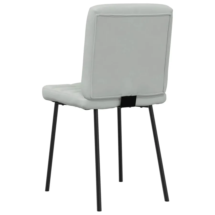 Chaises à manger lot de 6 gris clair velours - 6