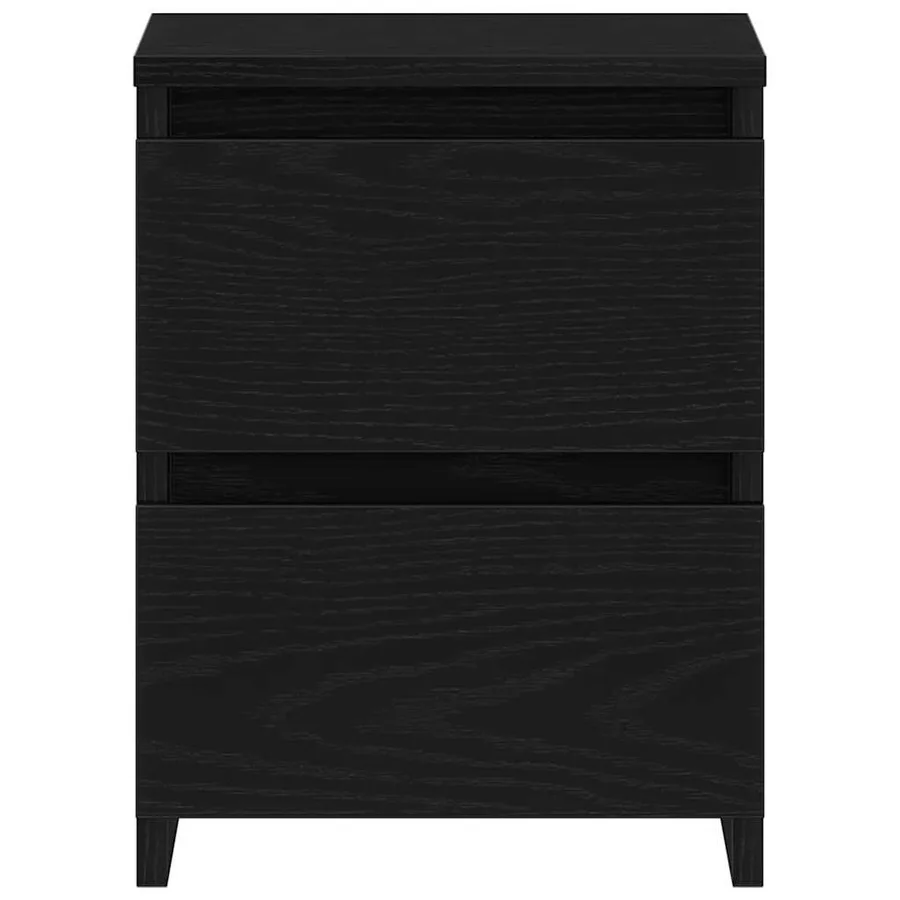 Cabinet de chevet avec tiroir 2 pcs Chêne noir 30 x 30 x 40 cm - 6