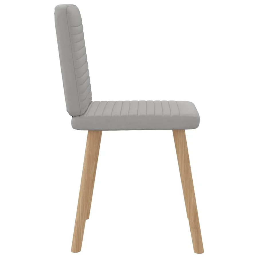 Chaises à manger lot de 4 gris nuage tissu - 5