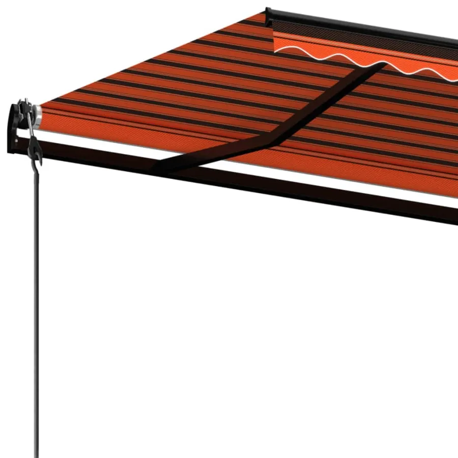 Auvent rétractable automatique 400x350 cm Orange et marron - 5