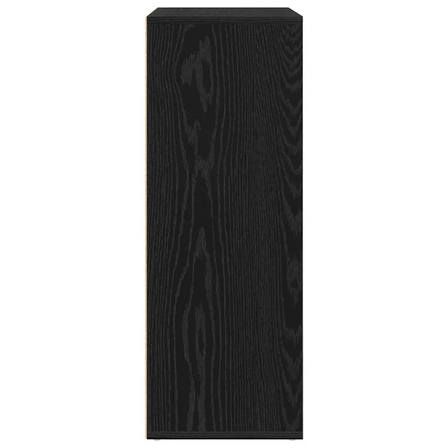 Buffet avec tiroir Chêne noir 60 x 31 x 84 cm Bois d'ingénierie - 5