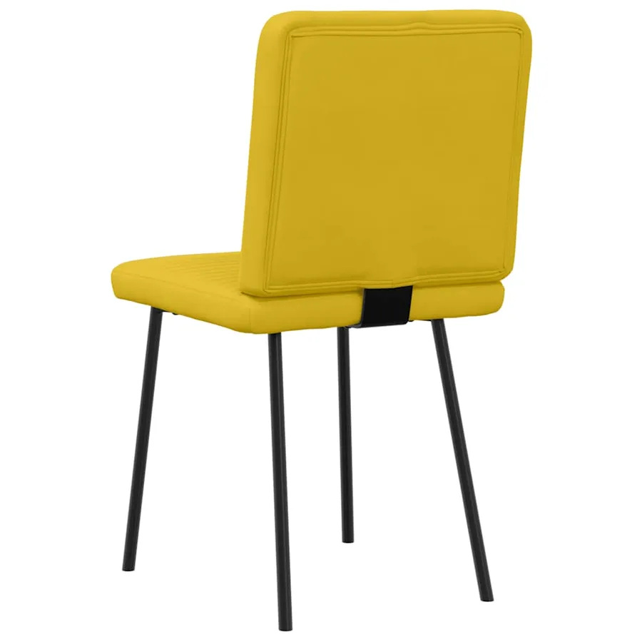 Chaises à manger lot de 2 Jaune Velours - 6
