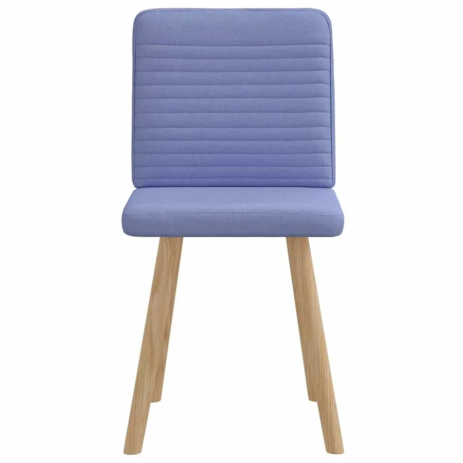 Chaises à manger lot de 2 bleu jean tissu - 4
