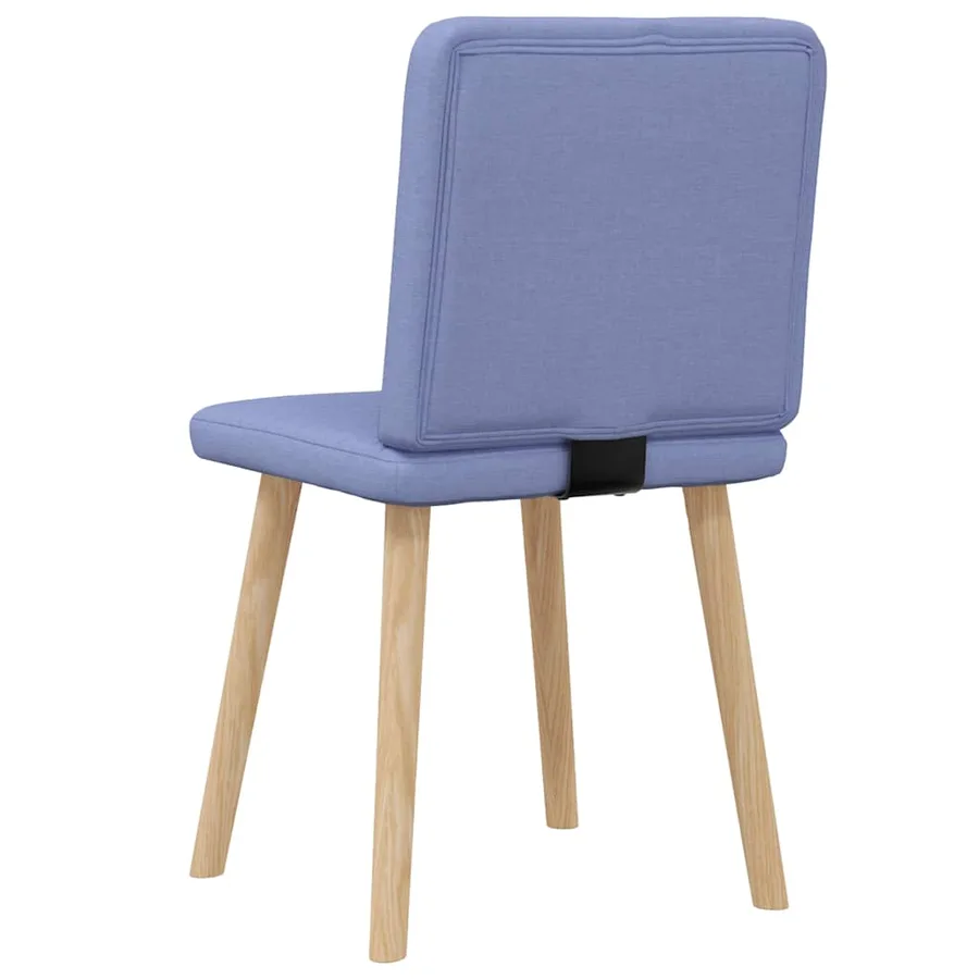Chaises à manger lot de 2 bleu jean tissu - 6