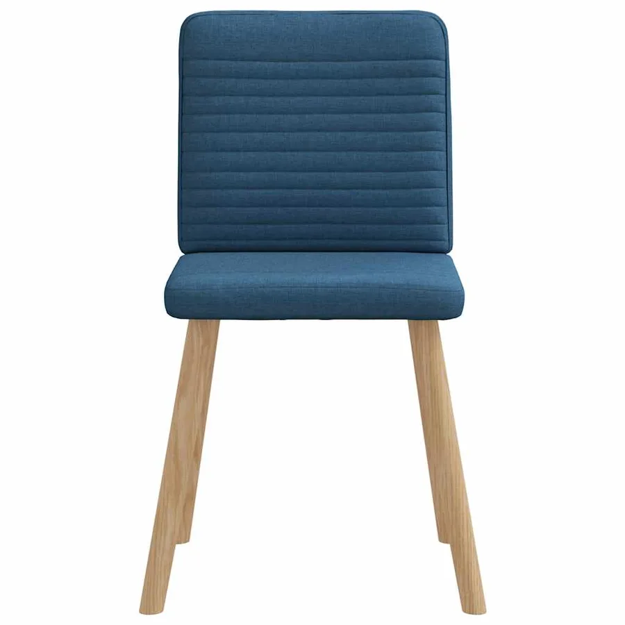 Chaises à manger lot de 6 bleu tissu - 4