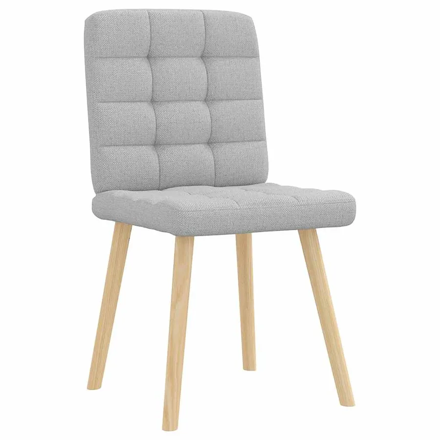 Chaises à manger lot de 2 gris nuage tissu - 4