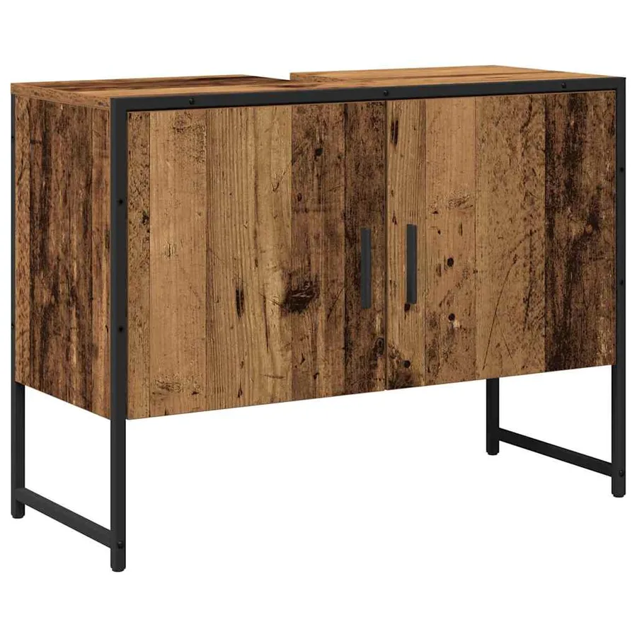 Ensemble de mobilier de salle de bain avec porte 2 pcs Marron - 6