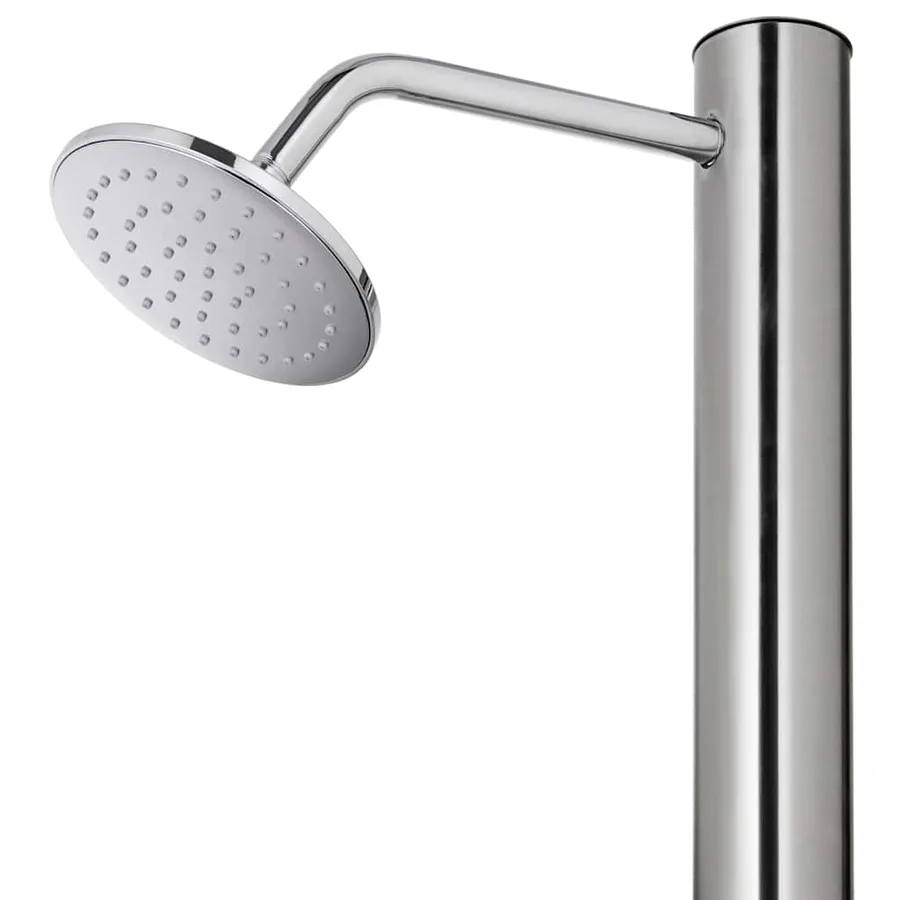 Douche de jardin avec base marron 220 cm Acier inoxydable - 10