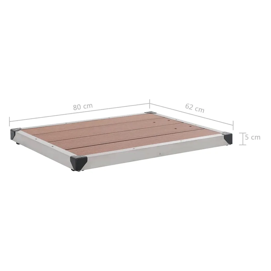 Douche de jardin avec base marron 220 cm Acier inoxydable - 18