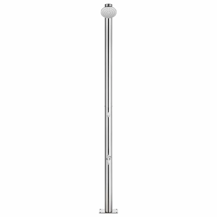 Garden Shower with Base Brown 220 cm Stainless Steel - 3