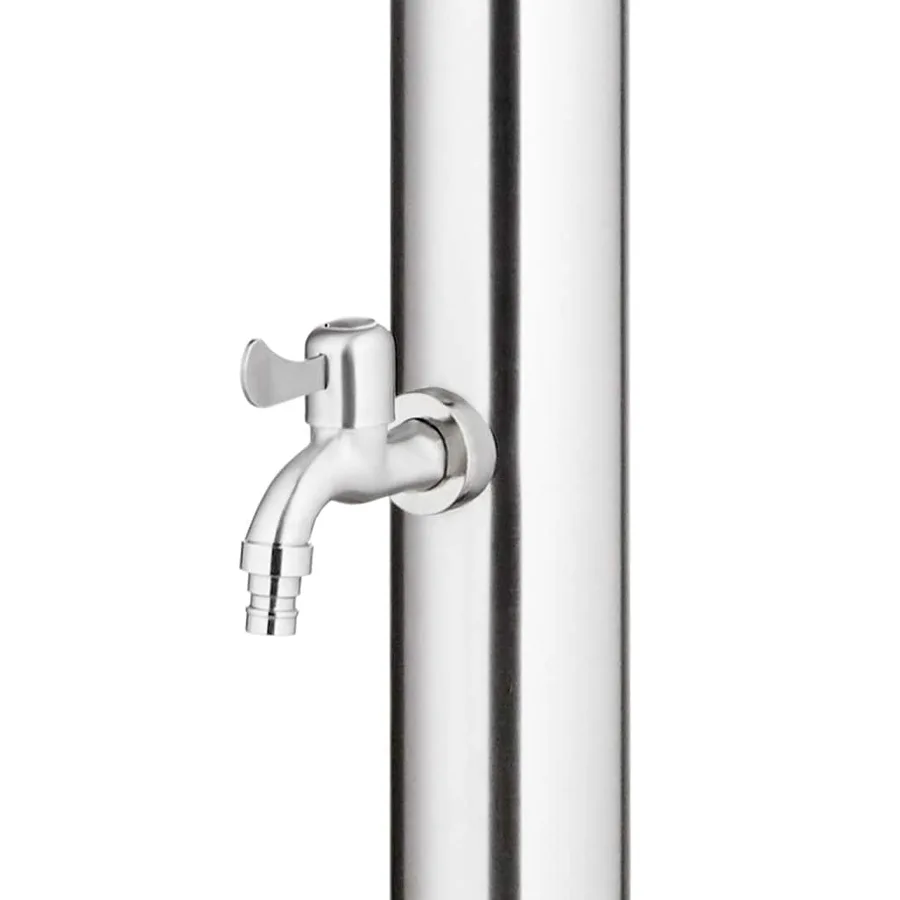 Garden Shower with Base Brown 220 cm Stainless Steel - 7