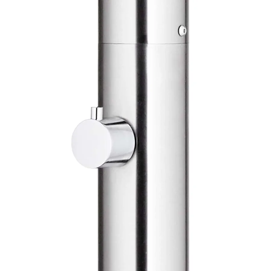 Garden Shower with Base Brown 220 cm Stainless Steel - 9