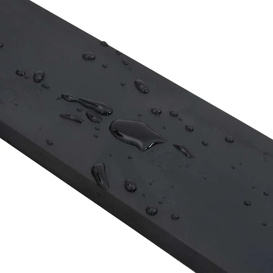 Bordure en caoutchouc de chasse-neige noir 180x8x1 cm - 5